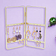 Iron Earring Display Folding Screen Stands with 2 Folding Panels EDIS-WH0035-16G-7