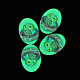Cabuchones de cristal trasera plana luminosos para proyectos de diy GGLA-L009-13x18-02A-1
