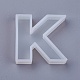 DIYシリコンモールド  レジン型  UVレジン用  エポキシ樹脂ジュエリー作り  ホワイト  文字.k  45x43.5x10mm X-AJEW-F030-04-K-1