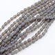 Opaque Solid Color Crystal Glass Faceted Teardrop Beads Strands GLAA-F022-A10-1