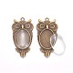 Vintage Adjustable Iron Owl Finger Ring Settings and Alloy Cabochon Bezel Settings FIND-X0010-03AB-3