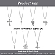 Anattasoul 7-teiliges Halsketten-Set mit 7 Anhängern aus Edelstahl mit Pfeil NJEW-AN0001-44-7