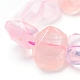 Granos naturales de abalorios de cuarzo rosa G-I283-B03-3