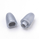 プラスチック離脱クラスプ  ゴムシリコーンの歯がひものネックレスのための  銀  24x9mm  穴：2.5mm X-KY-R012-09-2