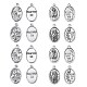 20pcs 4 pendentifs en alliage de style tibétain TIBEP-CJ0001-20-1