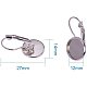 Brass Leverback Earring Findings KK-PH0026-04N-NF-3
