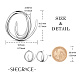 Boucles d'oreilles à tige en argent sterling plaqué rhodium Shegrace 925 JE836A-4