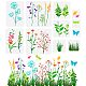 11Pcs 11 Styles Plant Theme PET Hollow Out Drawing Painting Stencils DIY-WH0394-0146-1