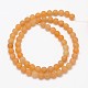 Frosted Round Natural Red Aventurine Beads Strands G-N0166-53-10mm-3