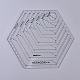 アクリルキルティング定規  六角形のテンプレート  透明なパッチワーク縫製カッティングクラフト定規diyツール  透明  178x156x2.9mm  穴：3mm AJEW-WH0109-83C-1