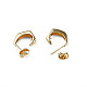 Brass Stud Earring Findings KK-N233-366-3