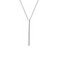 SHEGRACE Classic Rhodium Plated 925 Sterling Silver Tube Bead Pendant Necklace JN472A-1