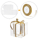 Benecreat 10pcs 12x12x12cm boîtes de faveur de mariage cube clair grandes boîtes-cadeaux en pvc transparent cube avec 2 rouleaux rubans de paillettes d'or et d'argent pour la fête de la Saint-Valentin au chocolat de bonbons CON-BC0006-13B-2