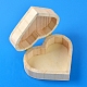 バレンタインデーをテーマにした木製リング収納ボックス  ハート型のリングケース  ビスク  10x8x4cm VALE-PW0003-04-2