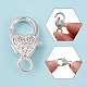 Tibetan Style Heart Lobster Claw Clasps K08Y0021-3