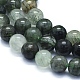 Chapelets de perles en quartz rutile vert naturel G-E561-14-6mm-3