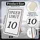 Фанера из тополя гоночный знак ограничения скорости 10 AJEW-WH0606-008E-2