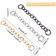 Wadorn® 3pcs 3 catene di estensione della borsa della catena del cavo della lega di alluminio di colori DIY-WR0001-62-3