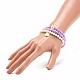 3pcs bracelets extensibles heishi surfeur en argile polymère faits à la main sertis de perles de verre BJEW-JB08072-3