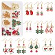 Sunnyclue bricolage kit de fabrication de boucles d'oreilles pendantes de Noël DIY-SC0019-52-1