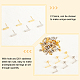 DICOSMETIC 60Pcs 2 Colors Stud Earring Findings with Hole Rectangle Stud Earrings Earring Post with Loop Hole Stud Earring Base for Jewelry Making STAS-DC0010-12-4