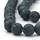 Synthetic Lava Rock Beads Strands G-S277-6mm-03-3