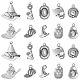 100 pièces 10 styles pendentifs en alliage de style tibétain TIBEP-CJ0003-09-1