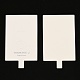 紙のアクセサリーディスプレイカード  リングディスプレイ用  単語の長方形  ホワイト  10.15x6x0.05cm CDIS-O001-02-2
