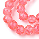 Chapelets de perles en verre craquelé peint DGLA-Q023-8mm-YS65-A-3
