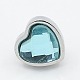 304 Stainless Steel Heart and Square Slide Charms STAS-I023-03M-2