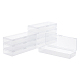 Olycraft 12 Uds cajas de almacenamiento rectangulares de plástico contenedores de almacenamiento de cuentas para accesorios artesanía suministros de aprendizaje CON-OC0001-02-1