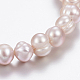 Braccialetti di fascino di perle naturali BJEW-K197-02B-4