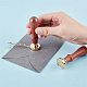 CRASPIRE Wax Seal Stamp Castle Retro Sealing Wax Stamp with Removable Brass Head Wooden Handle for Envelope Card Package Decoration AJEW-WH0131-090-4