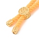 Twisted Nylon Cord Silder Bracelets DIY-B066-03G-12-3