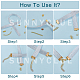 SUNNYCLUE 1 Box 440pcs Ribbon Ends Kit Bookmark Pinch Crimp Ends Jewellery Findings Supplies Includes Ribbon Ends Crimps Lobster Clasps Open Jump Rings and Chain Extenders DIY-SC0009-59-4