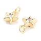 Подвеска из латуни с фианитами KK-P271-38A-01G-2