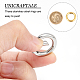 Unicraftale 2 шт. 2 стиля ионного покрытия (ip) 304 пружинных кольца из нержавеющей стали STAS-UN0033-62-4