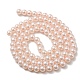 (vendita di liquidazione difettosa: scolorimento) fili di perle rotonde di perle di vetro perlato dipinte a forno HY-XCP0001-12-7