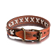 Rétro x bracelets unisexes de cordon en cuir en forme BJEW-BB16030-3
