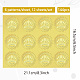 12 feuille d'autocollants en relief en feuille d'or auto-adhésive DIY-WH0451-028-2