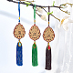 Chgcraft 3 pièces 3 couleurs polyester gland pendentif décorations HJEW-CA0001-14-4