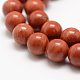 Natürliche rote Jaspis Perlen Stränge, Klasse A-, Runde, 6 mm, Bohrung: 1 mm, ca. 63 Stk. / Strang, 15.5 Zoll (39 cm)
