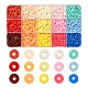 2250pcs 15 couleurs perles d'argile polymère faites à la main écologiques CLAY-YW0001-56-1