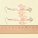 Boucles d'oreilles pendantes en acrylique nœud papillon et cœur EJEW-FZ00003-2