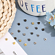 Chgcraft 120 pièces 4 couleurs plat rond mini tige en alliage boutons décoratifs pour bricolage couture à la main mini vêtements FIND-CA0007-48-5