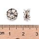 Les accessoires de bijoux bouddhistes lotus de style tibétain doubles caps verso PALLOY-O042-03-3