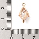 Подвески из прозрачного стекла с инкрустацией из латуни KK-S388-28G-3