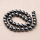Polished Round Grade A Shell Pearl Bead Strands BSHE-M027-14mm-06-2