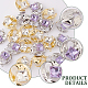 CHGCRAFT 24Pcs 2 Colors Faceted Rhinestone Drop Pendants Square Crystal Charms Faceted Crystal Drop Charms with Gold Silver Setting for Jewellery Necklace Earrings Making 25x21.5x7mm FIND-CA0004-92-5