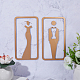 GORGECRAFT 2PCS Toilet Door Sign Restroom Identification Signs for Ladies and Gentlemen Male and Female Washroom WC Sign No Drilling Self Adhesive Wall Stickers Symbol for Business Restaurant AJEW-GF0007-61B-4